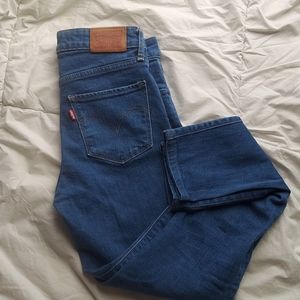 Levi's 721 high Rise skinny jeans sz 25x30 9.5" rise 99% Cotton